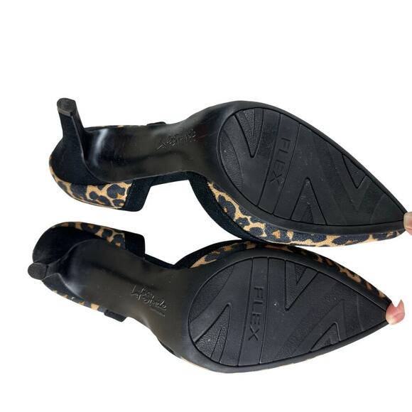 Leopard Print Kitten Heels Pointed Toe D’Orsay Pumps Y2K Chic Women’s Size 8 - Picture 6 of 10